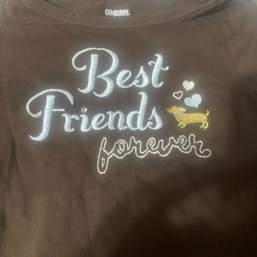 Gymboree Chocolate Long Sleeve‎ Tee - Best Friends Forever
